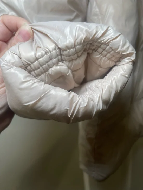 Old Navy Women’s Cream Colored Water-Resistant Quilted Puffer Jacket Size Large - Picture 6 of 13